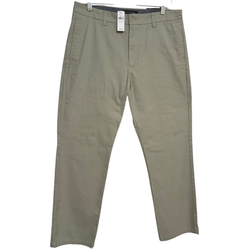 NWT Banana Republic Gavin Chino Pants Men's 33x30 straight fit straight leg